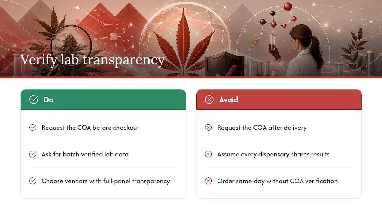 How Highfashionsmokesandprints Handles Lab Verification — overview diagram