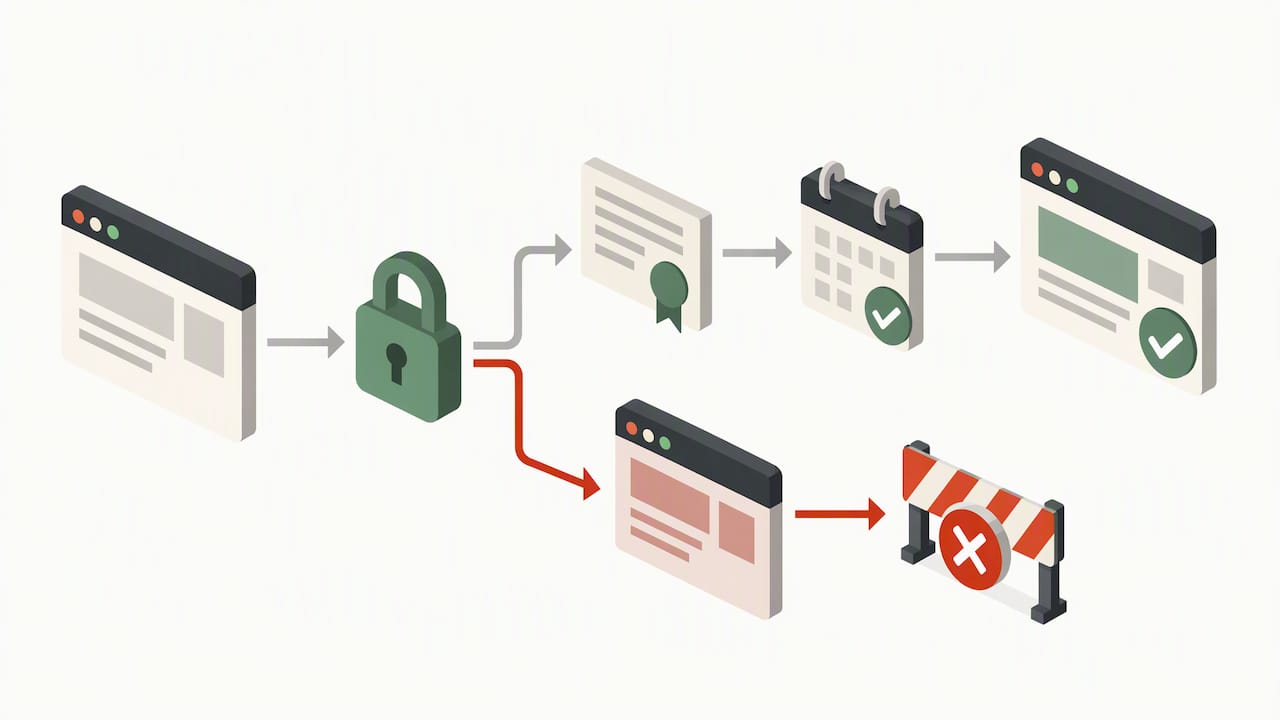 Browser certificate verification process
