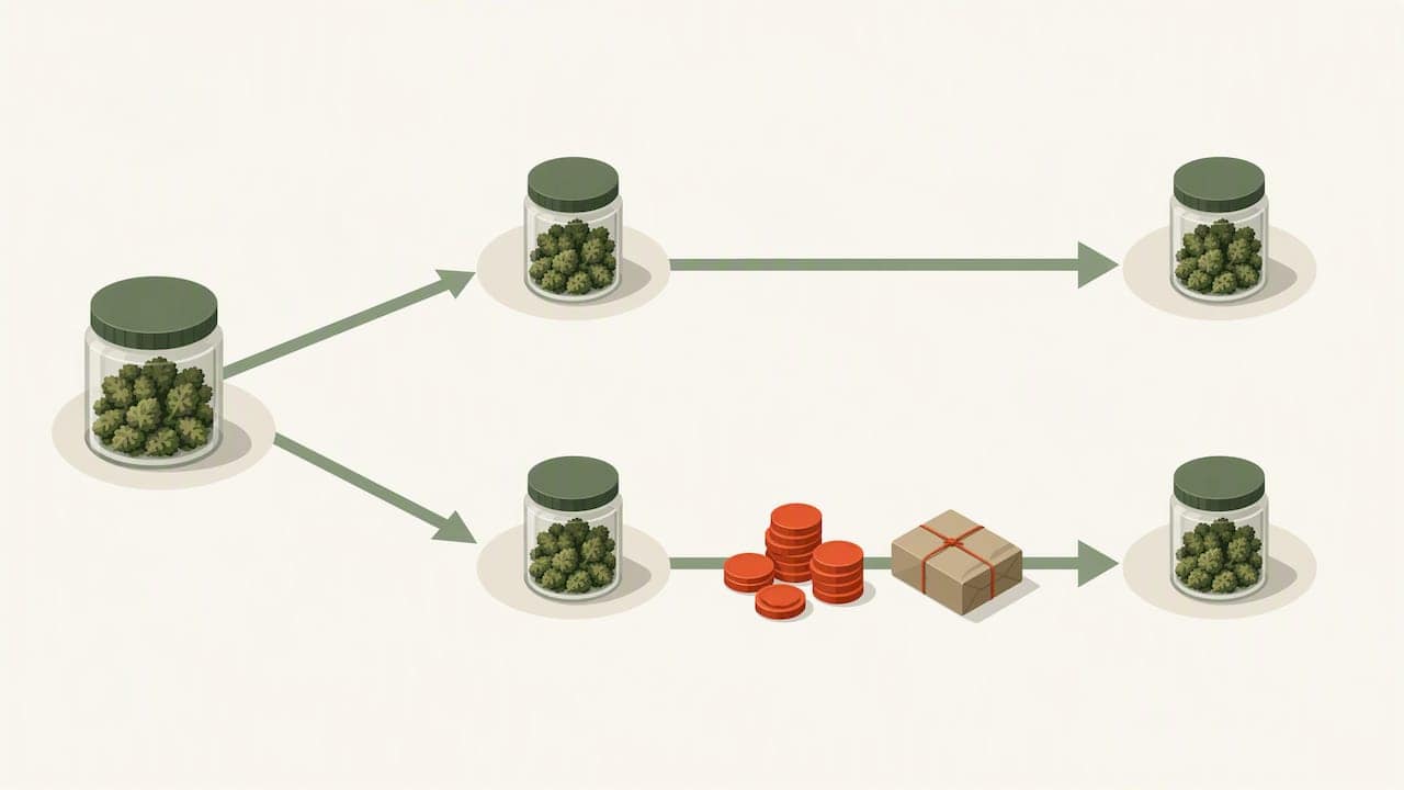 Cannabis sharing contrasted with compensated transfer